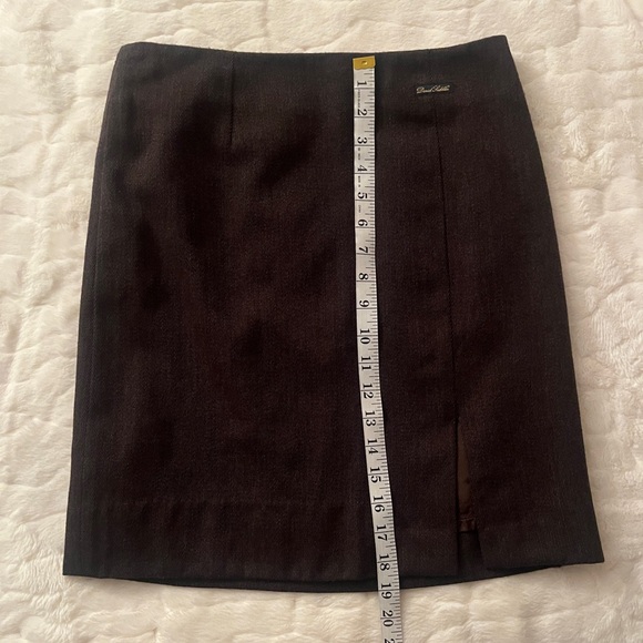David Saddler Wool mini skirt in dark brown size 6 - Picture 5 of 7